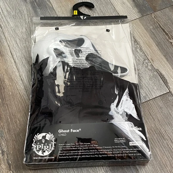 Spirit Ghost Face Kids Costume - Black and White - Picture 4 of 11
